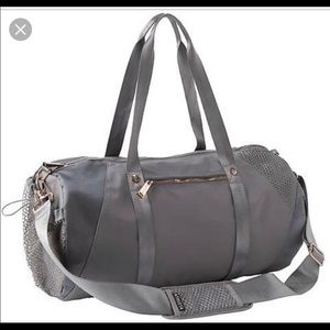 Grey and Rose Gold Athleta Yoga Bag